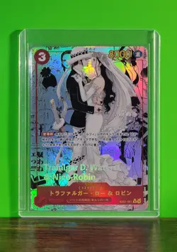NICO ROBIN x TRAFALGAR Waifu Goddess Prismatic Refractor Manga Card CUSTOM MADE - Image 1