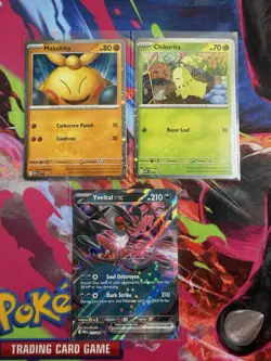 Pokemon Perfect Order 3 Card Lot, Yveltal EX, Chikorita 069, Makuhita 068 - Image 1