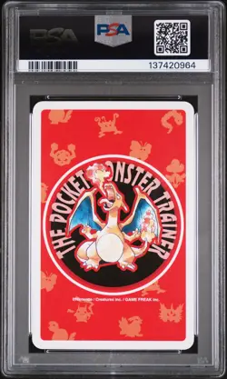 1996 POKEMON RED VERSION PLAYING CARDS 6 OF CLUBS #108 LICKITUNG PSA 9 - Image 2