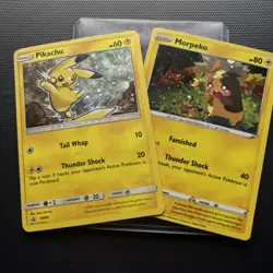 Pokemon Pikachu Holo SM98 Black Star Promo 2017 Card MP + LP Morpeko Promo - Image 1