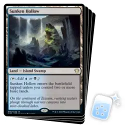 SUNKEN HOLLOW X4 Commander 2020 Magic MTG MINT CARD - Image 1
