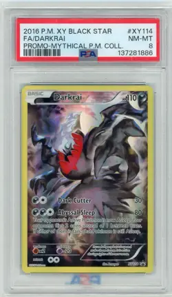 Pokemon Card - Darkrai Holo PSA 8 - XY114 - Black Star Promo - 2016 - Image 1