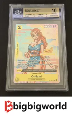 One Piece Card Game O-Nami OP06-101 CS 25-26 Event Pack BGS 10 - Image 1