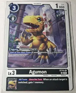 Digimon Card Game AGUMON ST15-02 Sample/Demo “Not For Sale” Rare – Demo Print - Image 1
