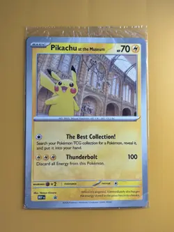Pikachu At The Museum | Oversized Promo Card | Natural History Museum | SEALED - Image 1
