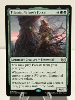Titania, Nature's Force 202 M Commander: Duskmourn: House of Horror NM MTG - Image 1
