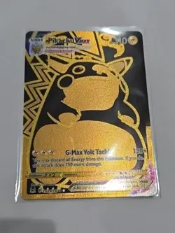 Pokemon TCG Lost Origin Pikachu VMAX Gold Hyper Rare Card TG29/TG30 - Image 1
