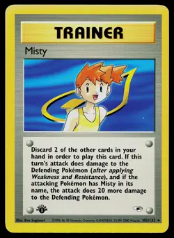 Pokemon Card - Misty Gym Heroes 102/132 1st Edition Rare - Image 1