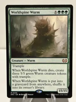 Worldspine Wurm 206 M Commander: Duskmourn: House of Horror NM MTG - Image 1