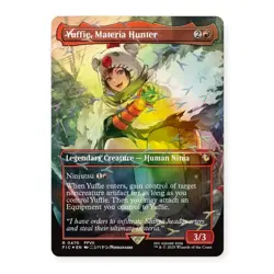 Yuffie, Materia Hunter (Borderless) (Chocobo Track Foil) - Commander: FIC - Image 1