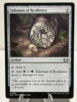 Talisman of Resilience 255 U Commander: Duskmourn: House of Horror NM MTG - Image 1