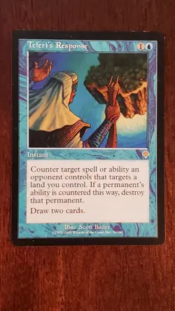 Teferi's Response Invasion EX/LP #78 MTG Magic the Gathering Instant Rare Blue - Image 1