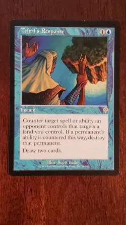 Teferi's Response Invasion EX/LP #78 MTG Magic the Gathering Instant Rare Blue - Image 3