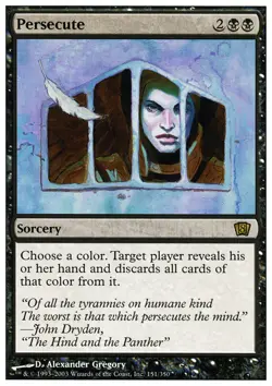 1 x Persecute - 8th Edition - Moderate Play - MTG - Image 1