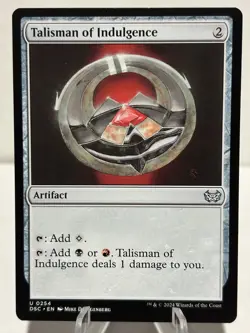 Talisman of Indulgence 254 U Commander: Duskmourn: House of Horror NM MTG - Image 1