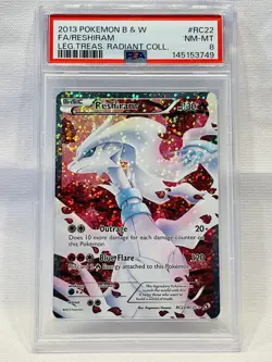 2013 Reshiram RC22/RC25 Legendary Treasures Radiant Collection PSA 8 Pokemon - Image 1