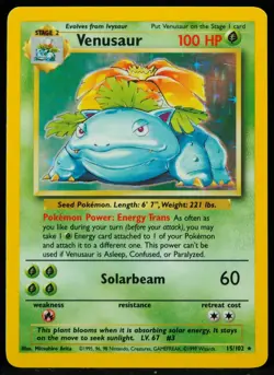 Venusaur 15/102 Base Set NM+ Pokemon Card - Image 1