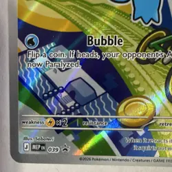 Pokemon TCG Squirtle Promo Holo MEP 039 2026 Basic HP 80 Water Gun - Image 4