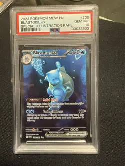 2023 Pokemon 151 MEW SPECIAL ILLUSTRATION RARE #200 Blastoise EX PSA 10 GEM MT - Image 1
