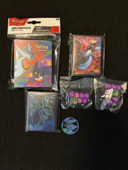 Mega Charizard Sleeves (New & Sealed) - Pokemon Phantasmal Flames ETB UPC BINDER - Image 1