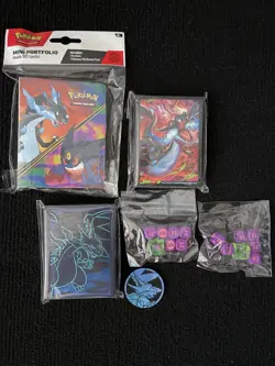 Mega Charizard Sleeves (New & Sealed) - Pokemon Phantasmal Flames ETB UPC BINDER - Image 2