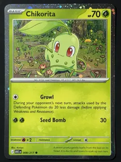 🌀Double Swirl🌀 Chikorita 008/217 Ascended Heroes Cosmos Holo Promo Pokemon NM - Image 5