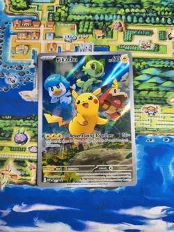Pokemon TCG Scarlet & Violet Promo SVP 027 Pikachu illustration 2023 - Image 1