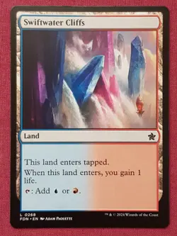 Magic The Gathering FOUNDATIONS SWIFTWATER CLIFFS land card MTG - Image 1