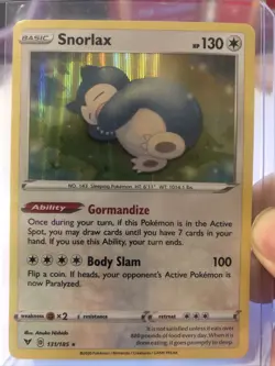 Pokemon TCG Snorlax Vivid Voltage 131/185 Holo Holo Rare NM - Image 1