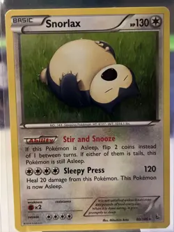 Pokemon TCG Snorlax Flashfire 80 Regular Rare MP/LP - Image 1