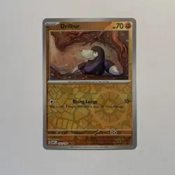Pokemon Drilbur Common Reverse Holo NM Obsidian Flames Ships Same Day! - Image 1