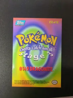 TOPPS POKEMON E12 OF 12 #149 DRAGONITE STAGE 3 BLACK LOGO! MP - Image 2