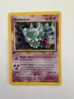 2001 Pokemon Neo Revelation 1st Edition Misdreavus Holo #11/64 - Image 1