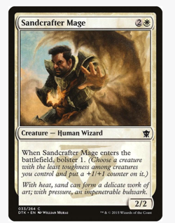 MTG Sandcrafter Mage - Dragons of Tarkir DTK 2015 NM White Human Wizard Creature - Image 1