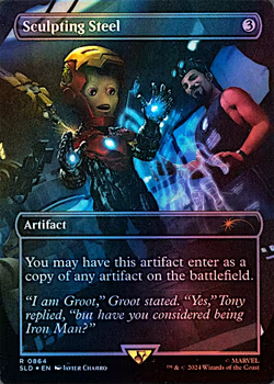 MTG SLD Marvel Sculpting Steel FOIL Unplayed NM - Image 1