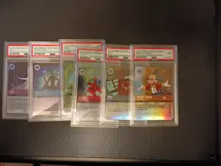 Lorcana D100 Collector's Edition Promo Set Of 6 PSA 9 - Image 1