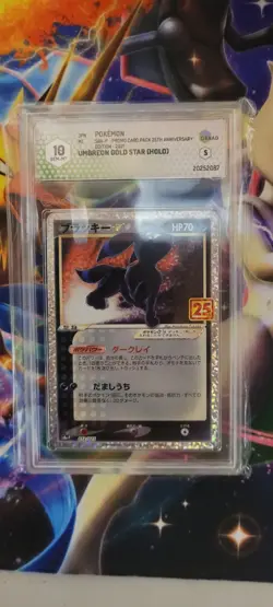 Pokemon Card GRAAD 10 Umbreon Gold Star Japanese 012/025 Rare 25th Anniversary - Image 1