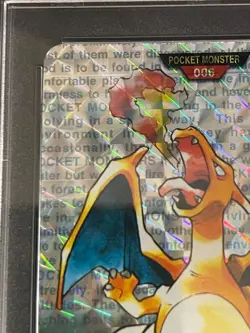 [PSA 5] 1996 Bandai Carddass Vending #6 Charizard Prism Japanese Pokemon F/S - Image 2
