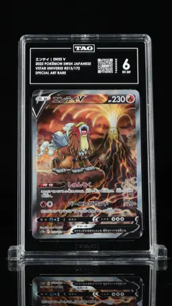 TAG 6 EX MT Japanese Pokemon 2022 Entei V 213/172 VSTAR Universe - s12a - Image 1