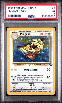1999 POKEMON JUNGLE #8 PIDGEOT-HOLO PSA 5 - Image 1