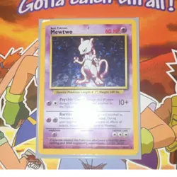 Pokemon TCG Mewtwo 10/102 Base Set Holo Unlimited 1999 English 60 HP - Image 1