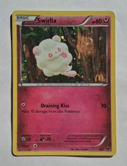 Pokemon - Swirlix - McDonalds 2014 Promo 9/12 - Confetti Holo - LP - Image 1