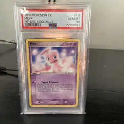 Pokemon Mew EX HP-DVD Exclusive Promo PSA 10 #111/110 English 2006 - Image 1