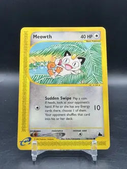 Pokemon Meowth 78/144 Skyridge Regular Non Holo Rare 2003 English TCG - Image 1