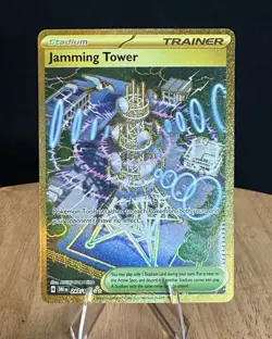 Pokemon Destined Rivals Jamming Tower 243/182 Gold Hyper Rare - Image 1