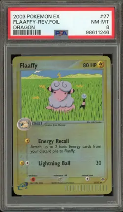 Pokemon Flaaffy EX Dragon Reverse Holo #27 PSA 8 - Image 1