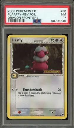 Pokemon Flaaffy EX Dragon Frontiers Reverse Holo #30 PSA 7 - Image 1