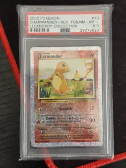 2002 Pokemon Charmander Reverse Foil Legendary Collection PSA 8.5 Pop 3 - Image 1