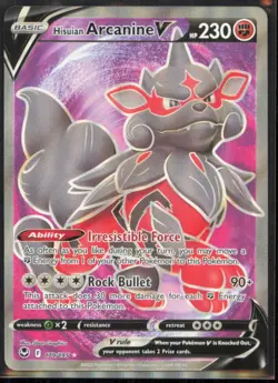 Hisuian Arcanine V (Full Art) Ultra Rare SWSH12: Silver Tempest #179/195 [Near M - Image 1