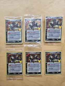 Pokemon Greninja Gold Star x 6 (5 sealed, 1 open) SWSH144 Celebrations Promo - Image 1